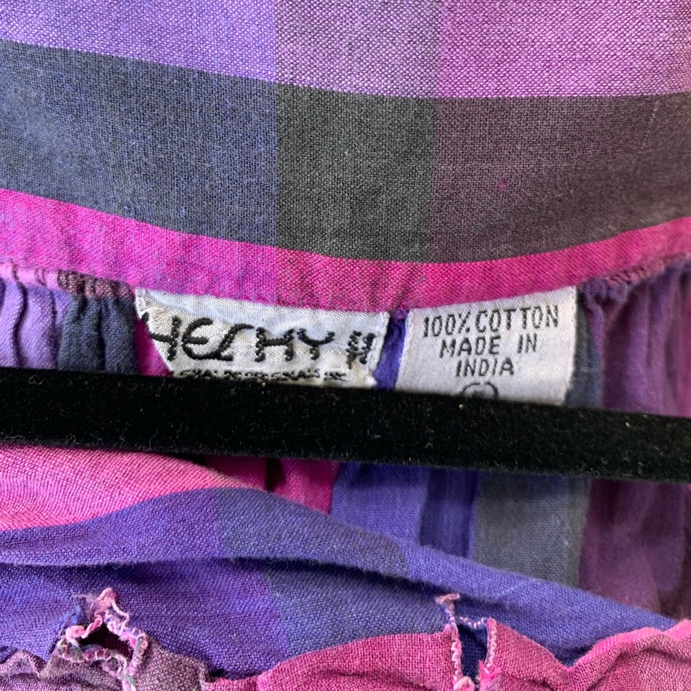 Vintage Purple and Pink Plaid Skirt with Large Pockets - Picture 2 of 7